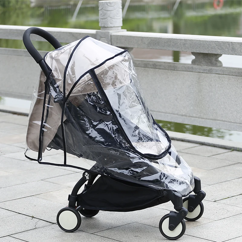 Cubierta de lluvia para cochecito, chubasquero Universal EVA, compatible con Yoyo Cybex YOYA Plus, protector contra el polvo y el viento, accesorios para cochecitos
