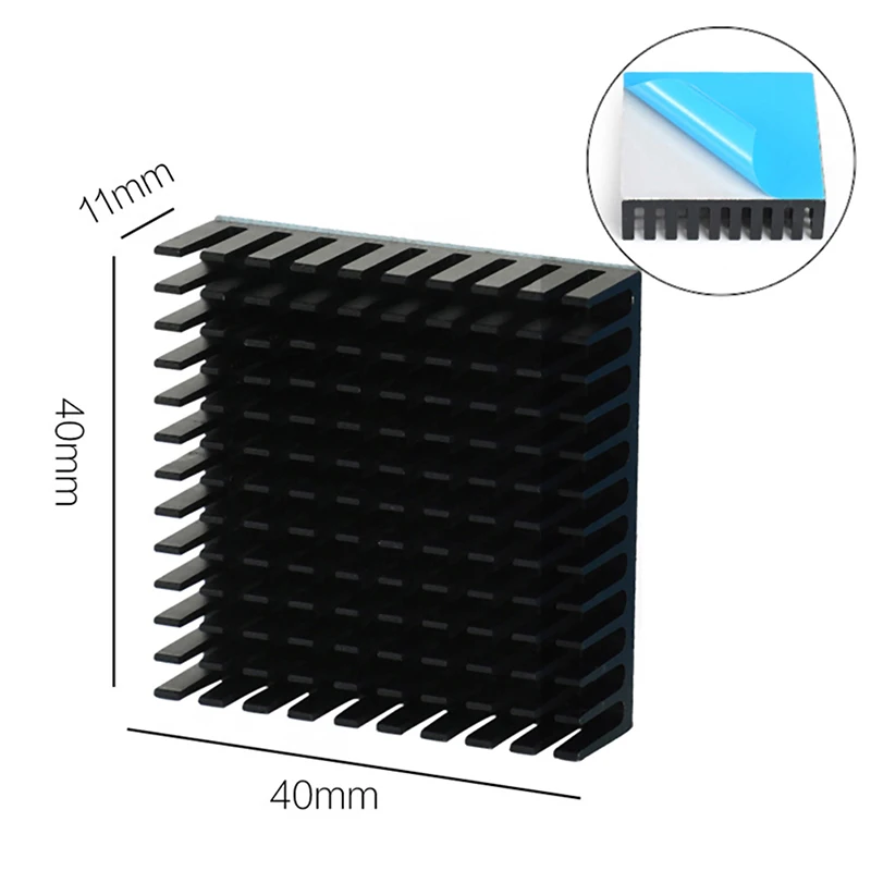Piezas de impresora 3D, disipador de calor de refrigeración de aluminio, disipación del radiador para Motor paso a paso Nema17 42 40x40x11mm