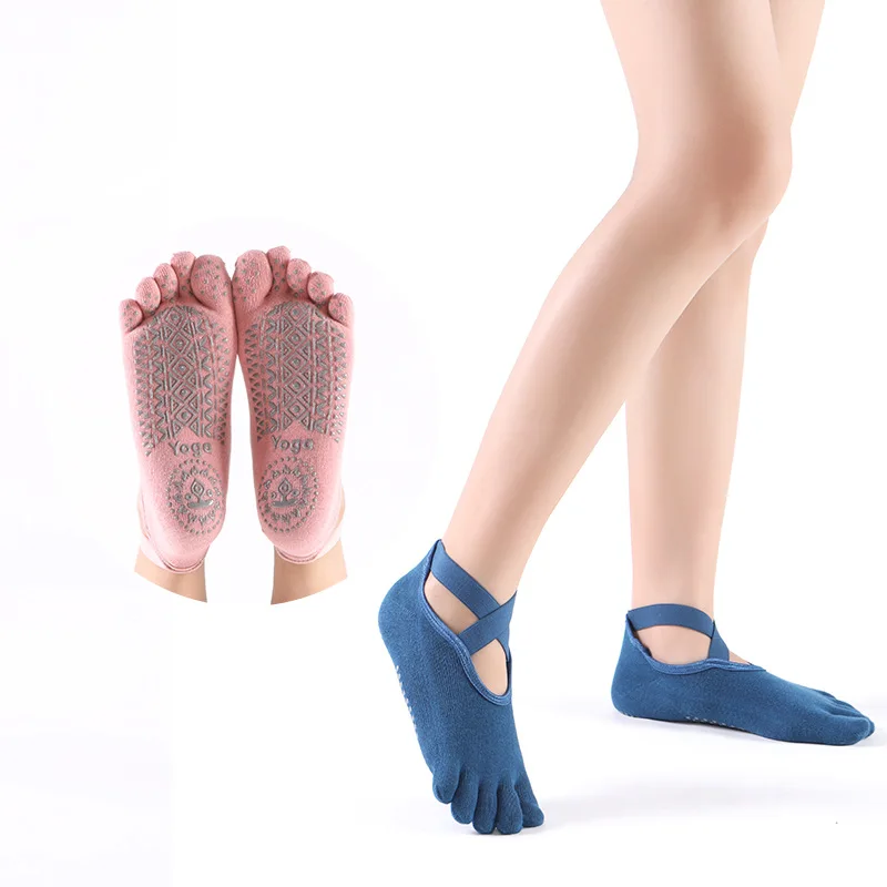 Calcetines antideslizantes de cinco dedos para Pilates para mujer, calcetines transpirables para Fitness, calcetines de Yoga para entrenamiento de gimnasio, calcetines deportivos de baile de Ballet