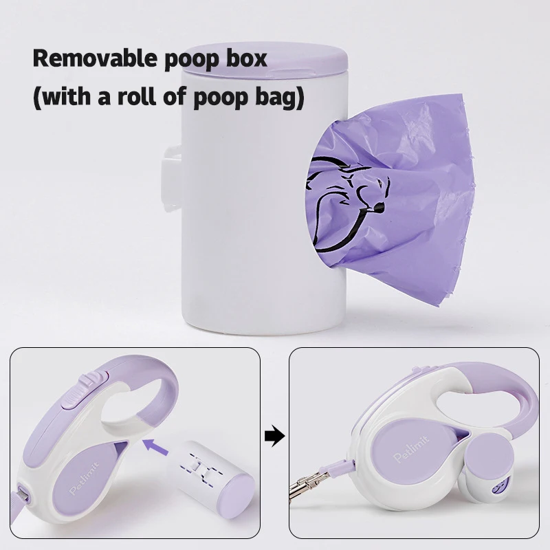Correa retráctil automática para perros, cuerda extensible de 3M/5M para viajes al aire libre, caminar, senderismo, perros pequeños, cuerda de tracción, plomo para gatos