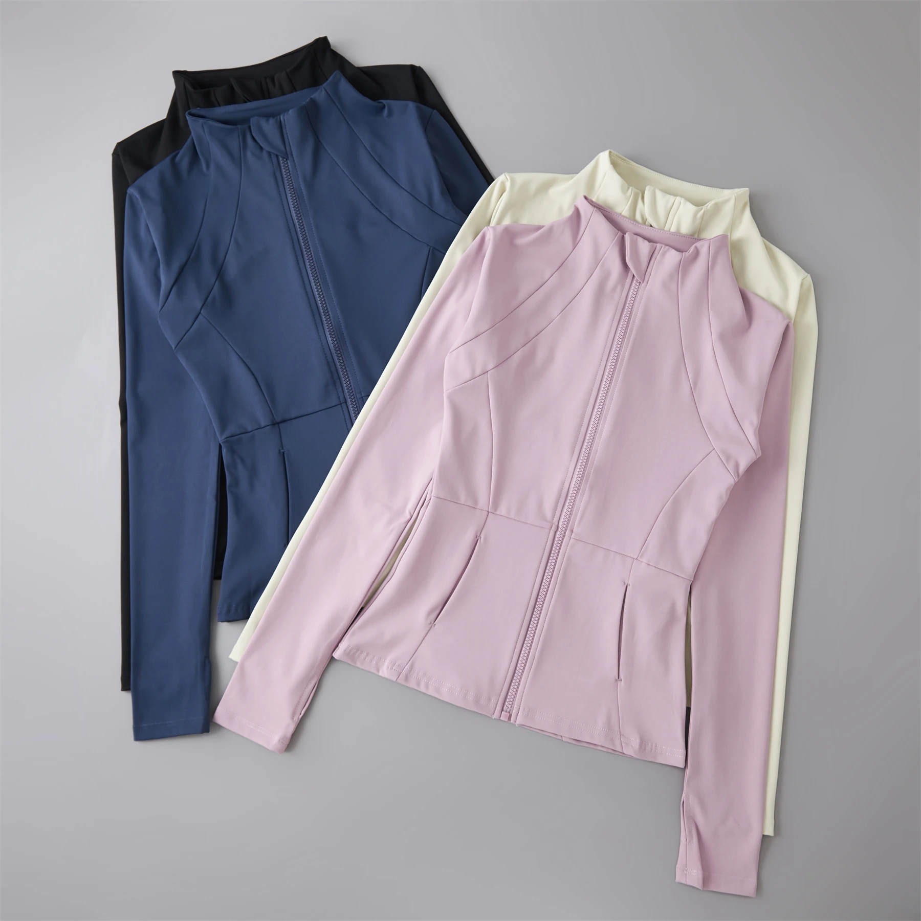 Ropa de Yoga cortavientos ropa deportiva mujer corriendo sudadera de manga larga chaquetas deportivas Top mujeres entrenamiento Tops ropa deportiva