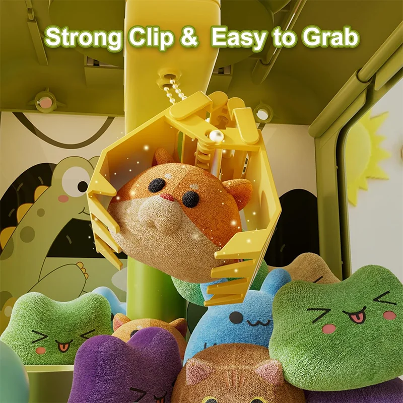 Máquina de garra de dinosaurio, juguetes, juego de Arcade electrónico, máquina de muñecas de captura ajustable, Mini expendedora de música, regalo de cumpleaños para niños