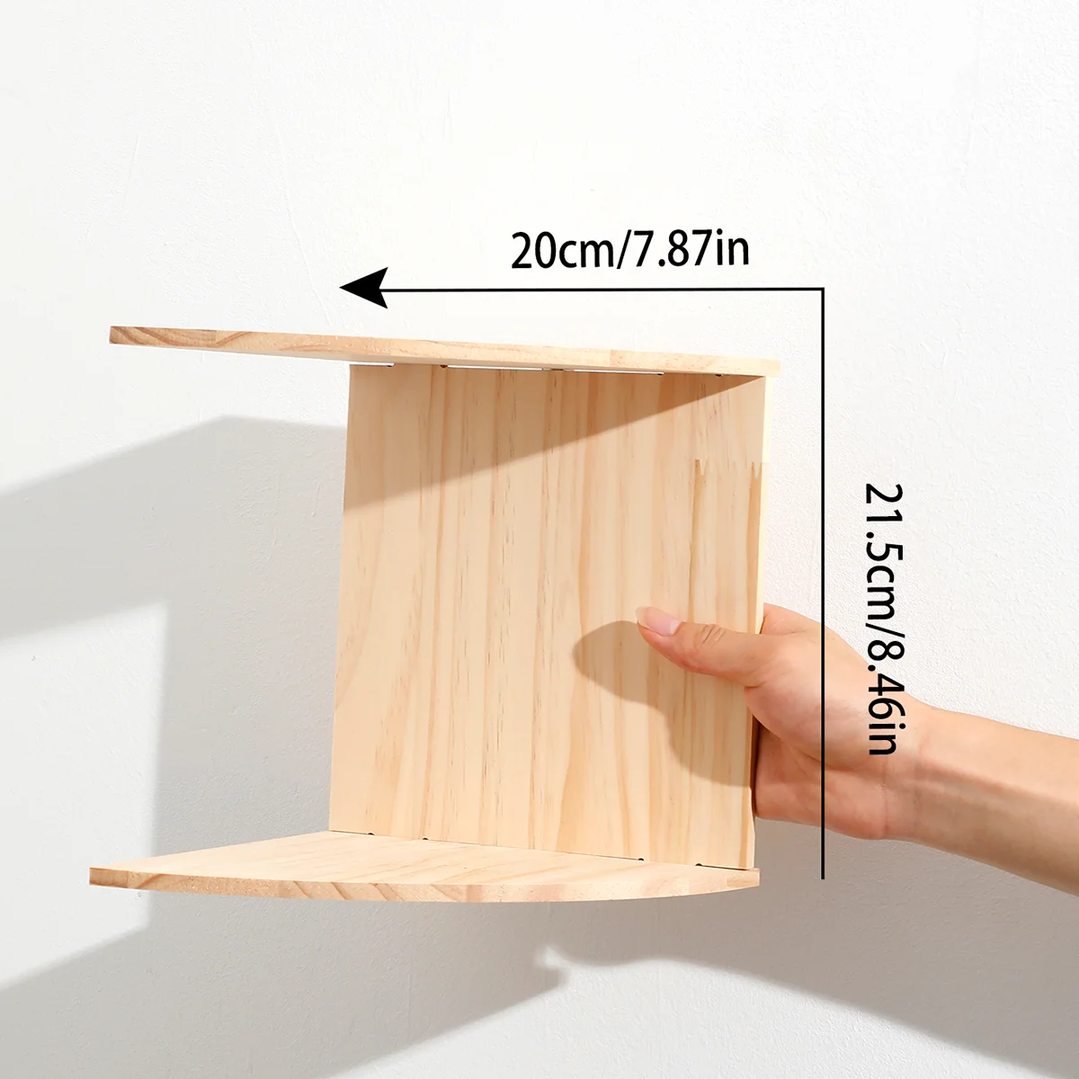Estante esquinero de madera de PVC de 2/4/5 capas, estante de almacenamiento de Burlywood, decoración bohemia para el hogar, organizador de pared flotante, decoraciones estéticas para habitación