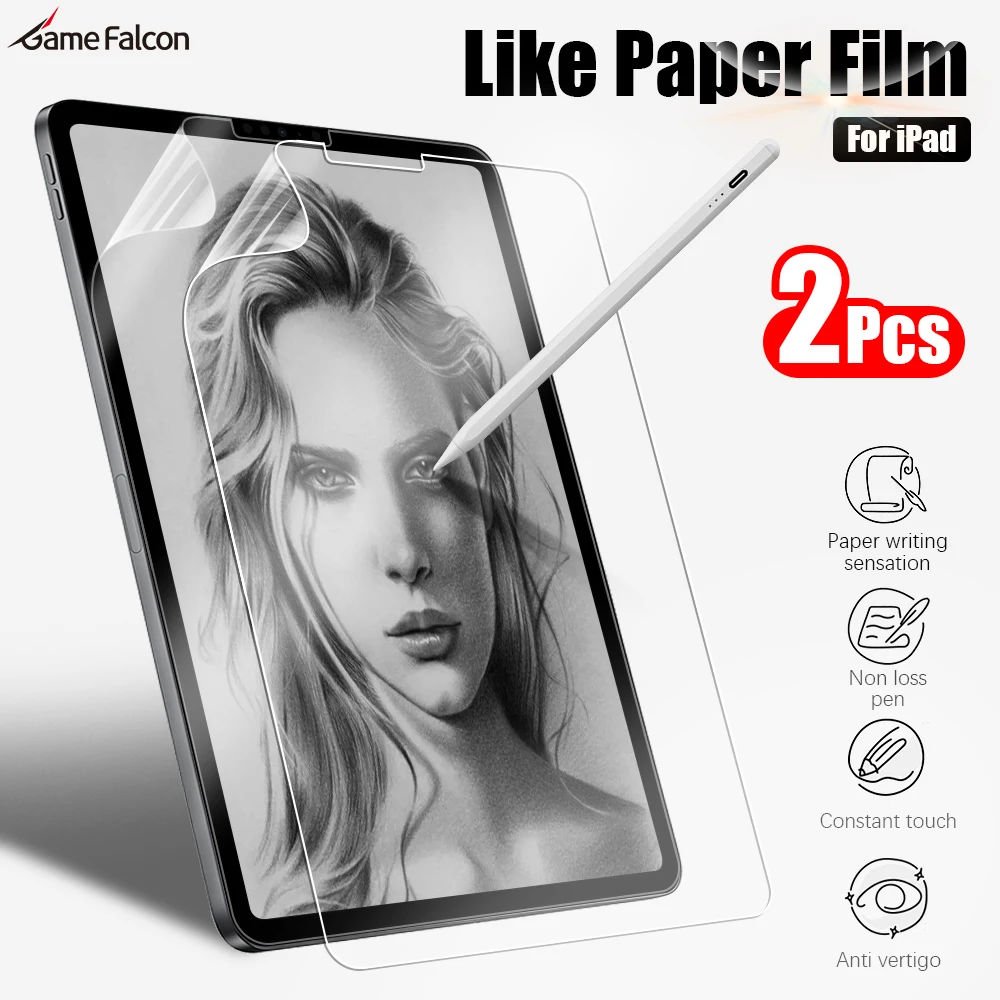 2 protectores de pantalla de papel similar al film para iPad 11.ª generación A16, 10, 9, Pro 13 M4 M5, 12.9, iPad Air 11, 5, 4, M3, M2, Mini 7