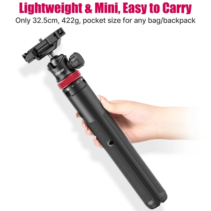 ULANZI TRIPOD MT-44 trípodes Smartphone Vlog trípodes con zapata fría soporte de montaje para teléfono para trípode móvil cámara portátil SLR