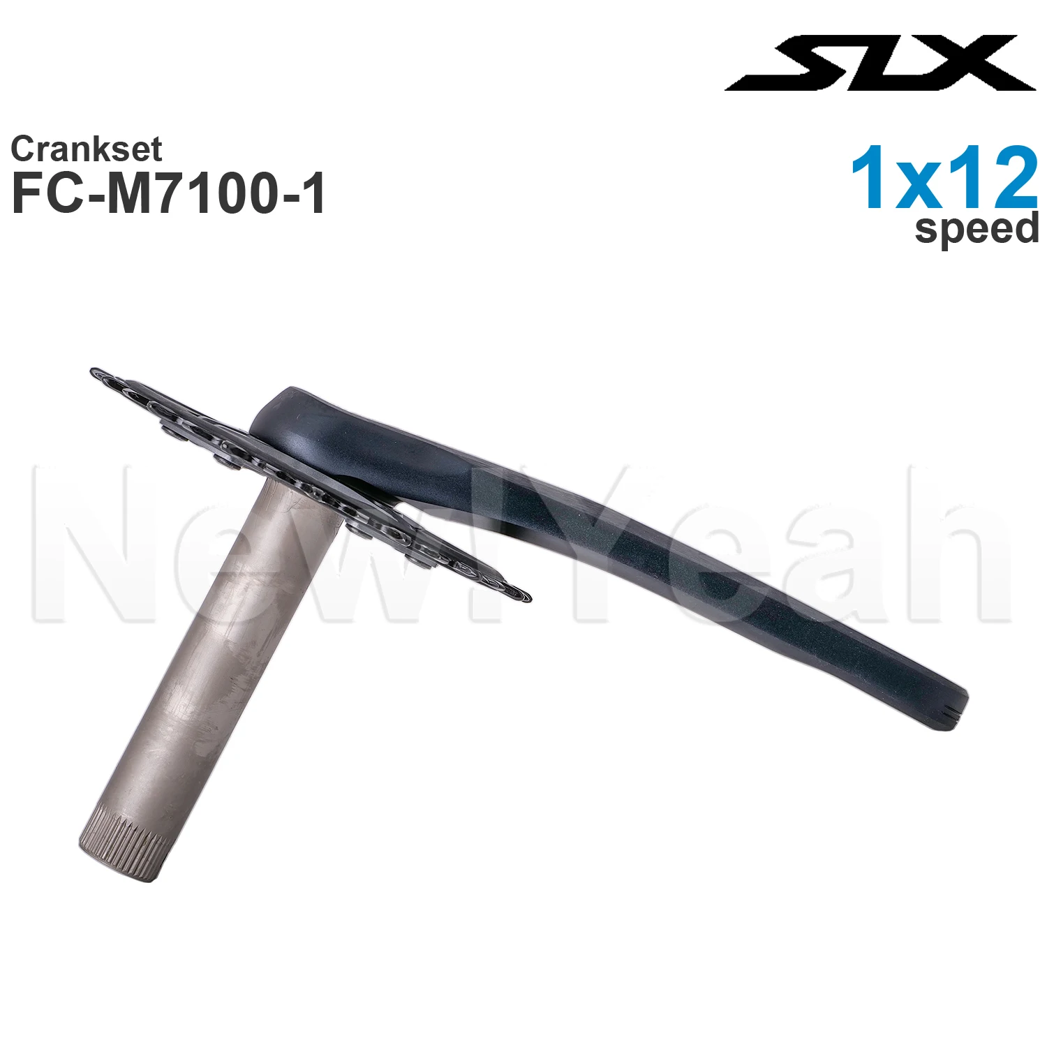 Shimano SLX FC-M7100 1x12v Crankset HOLLOWTECH II - Crankset MTB - 172 mm Q-Factor - 1x12 velocidades 30T 32T 34T Piezas Originales