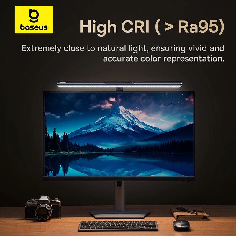 【Nueva venta】Baseus-Lámpara magnética para pantalla de ordenador, lámpara de escritorio, colgante para ordenador portátil, lámpara de mesa con luz USB, luz LED para Monitor, luz de lectura