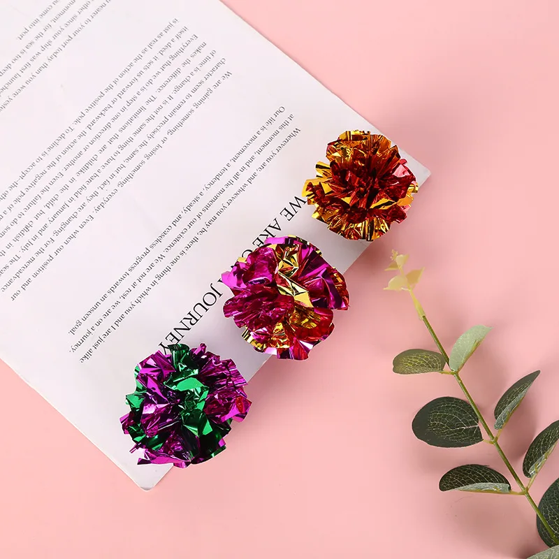 Paquete de 10 bolas de papel con timbre de 5,5 cm, juguetes para gatos, productos interactivos para mascotas, accesorios para gatos y gatitos, suministros para mascotas