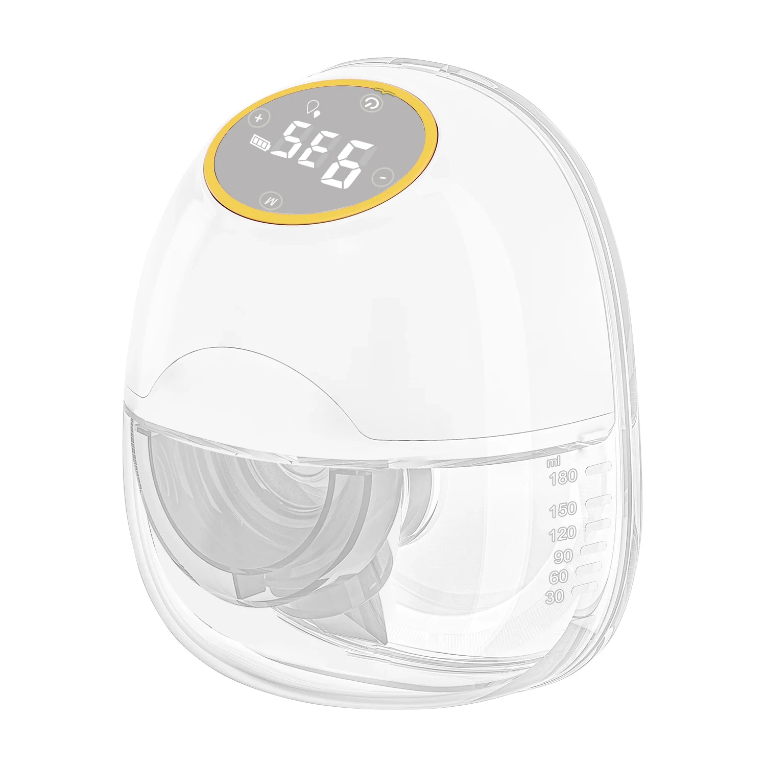 Extractor de leche portátil, extractor de leche eléctrico manos libres con pantalla LED para lactancia materna, 3 modos, 9 niveles de succión, poco ruido