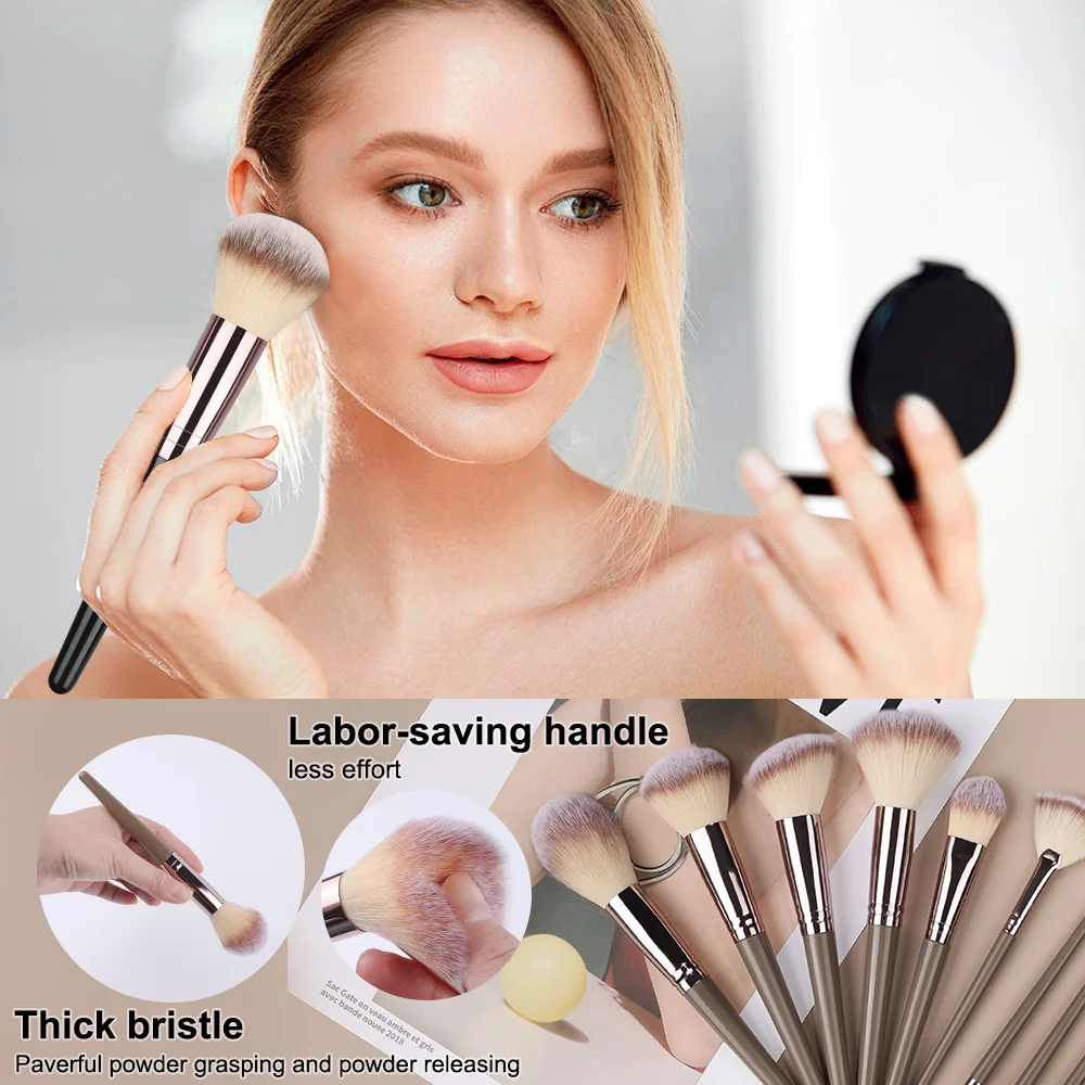 Juego de brochas de maquillaje de 1-20 piezas, sombra de ojos, base, colorete, resaltador, corrector, herramienta de belleza femenina, esponjas de belleza, esponjas para pulgar