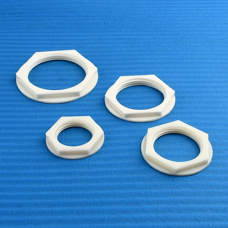 2~100 UNIDADES Tornillo de pagoda de plástico de nylon blanco con rosca hembra de 1/2~2 pulgadas para microirrigación de jardín, accesorio de fijación hexagonal