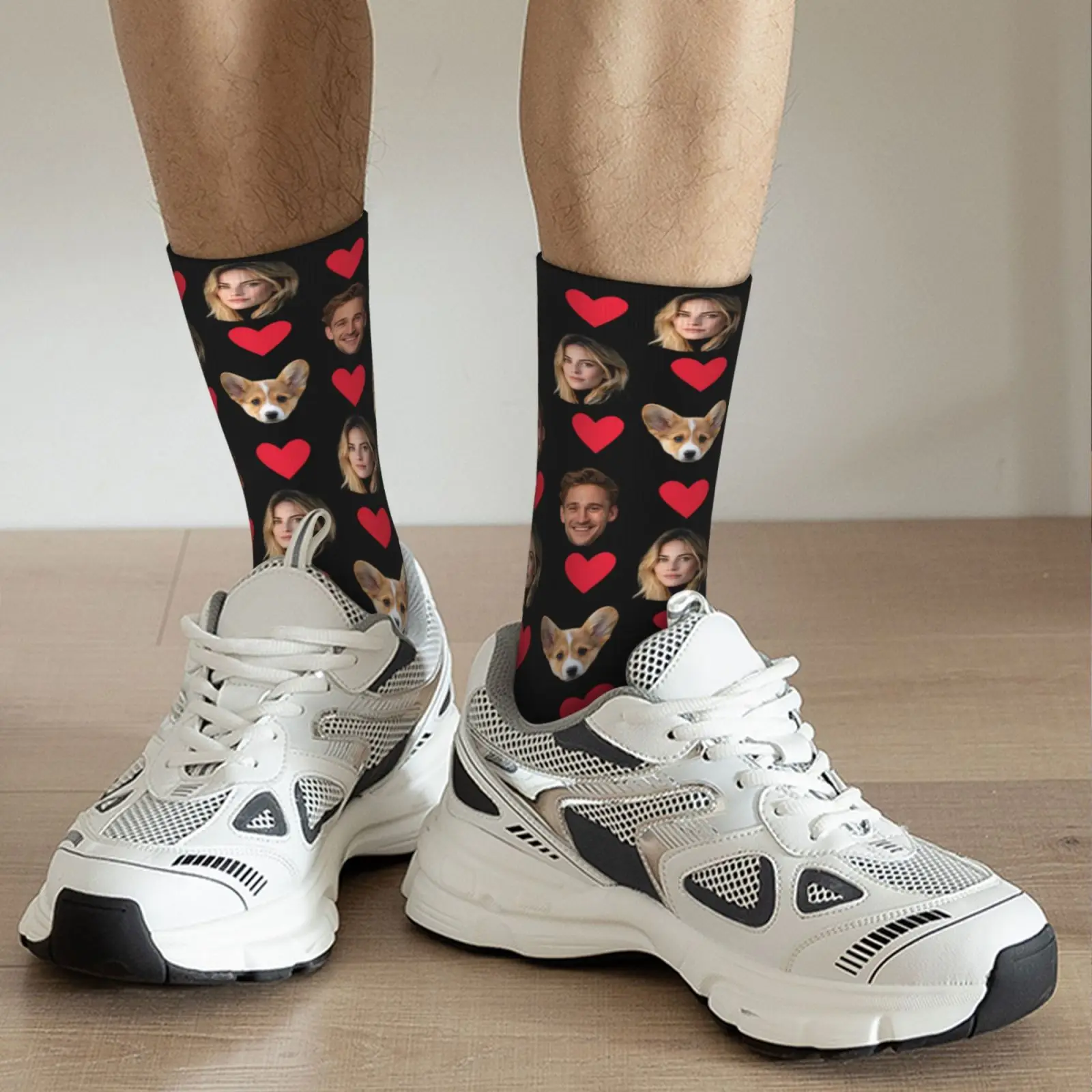 Calcetines Personalizados con Foto, Calcetines Divertidos con Diseño Personalizado, Regalo Único para Hombres, Mujeres, Parejas y Amigos