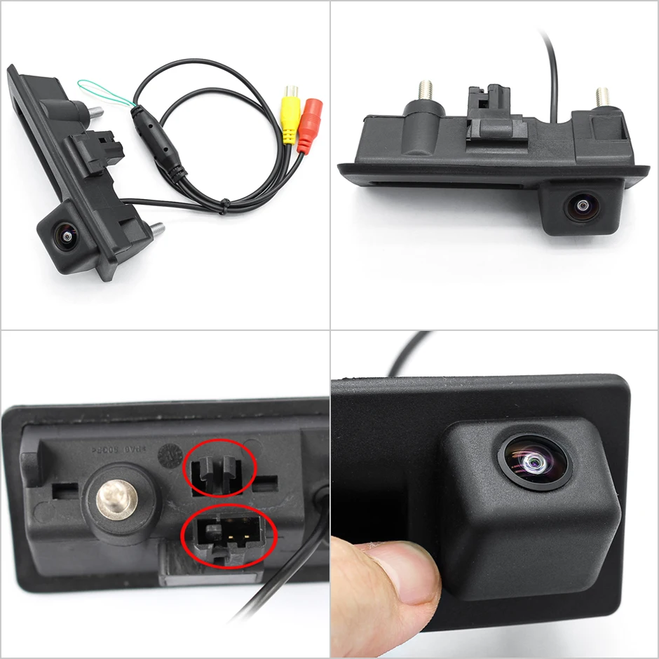 GreenYi 170 °   Cámara de Visión Trasera para Vehículos AHD 1080P para VW Volkswagen Golf Passat B7 B6 Tiguan Jetta MK6 Audi A3 A4 A5 Q5 A6 B6