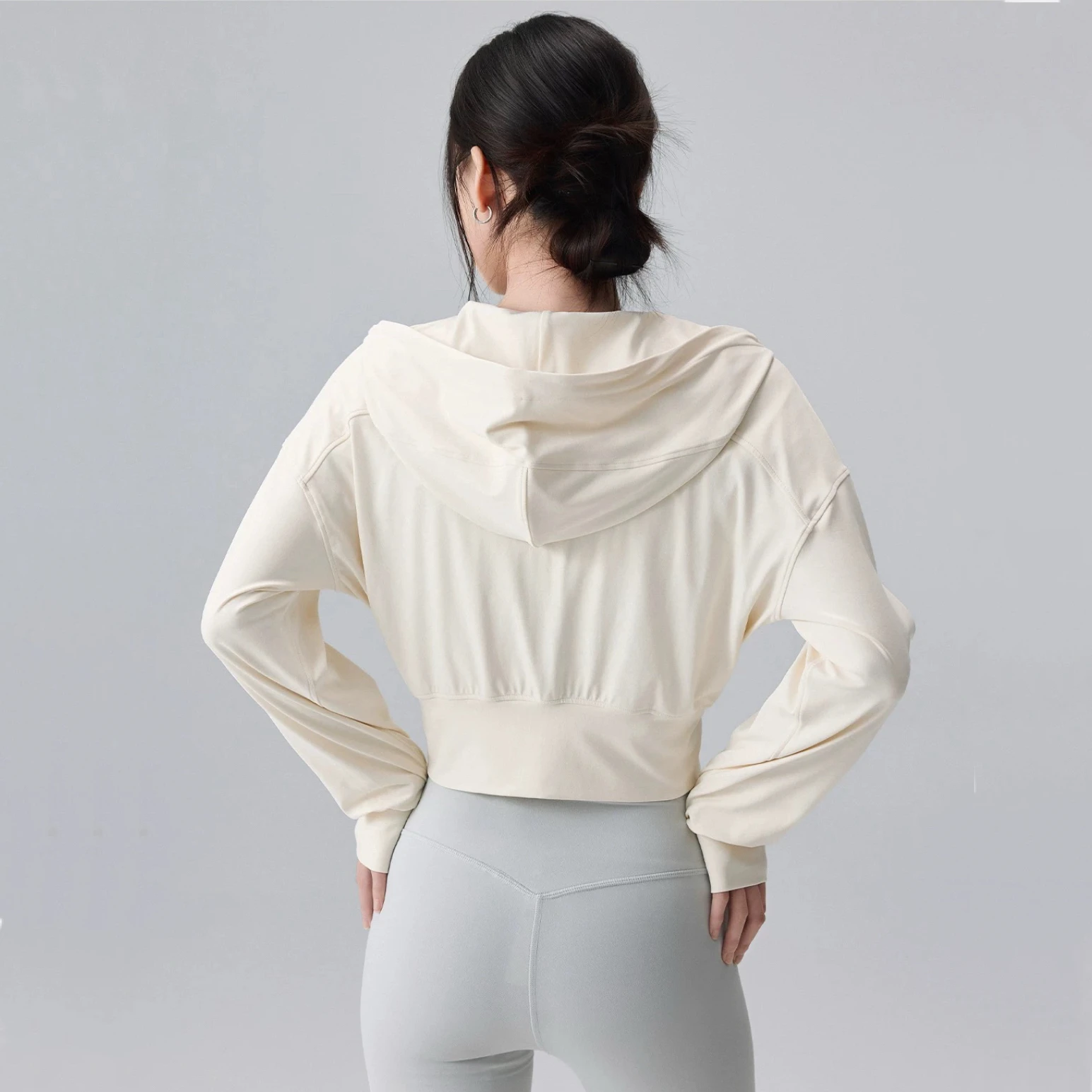 Chaqueta con capucha para correr para mujer, abrigo para ciclismo, Yoga, trotar, camisa, medias, deportes al aire libre, ropa de gimnasio, ropa deportiva para correr