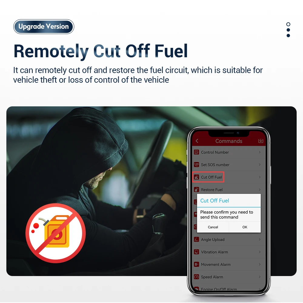 Para Francia MiCODUS 4G MV930G GPS para coche Rastreador 9-95V corte relé de combustible GPS Tracker motocicleta vibración ACC alertas de encendido/apagado