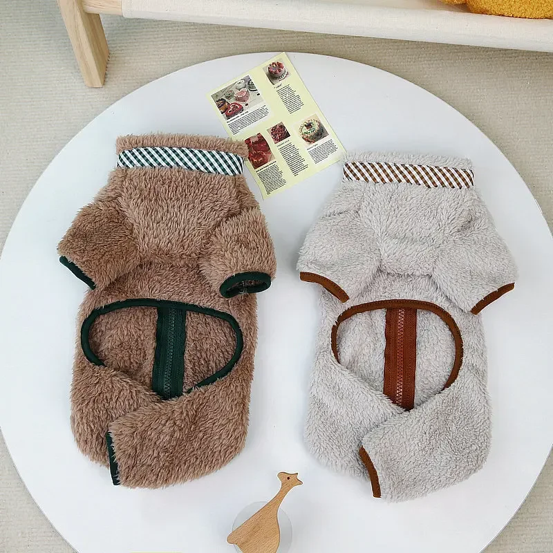 Traje de Invierno para Mascotas con Hebilla, Ropa Abrigada para Perros Pequeños, Yorkshire, Shih Tzu, Overol para Mascotas