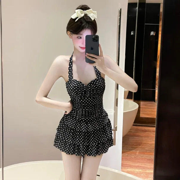 Nueva falda de pastel Bodian clásica de grupo Popo de alta gama, traje de baño de una pieza ajustado y adelgazante para mujer