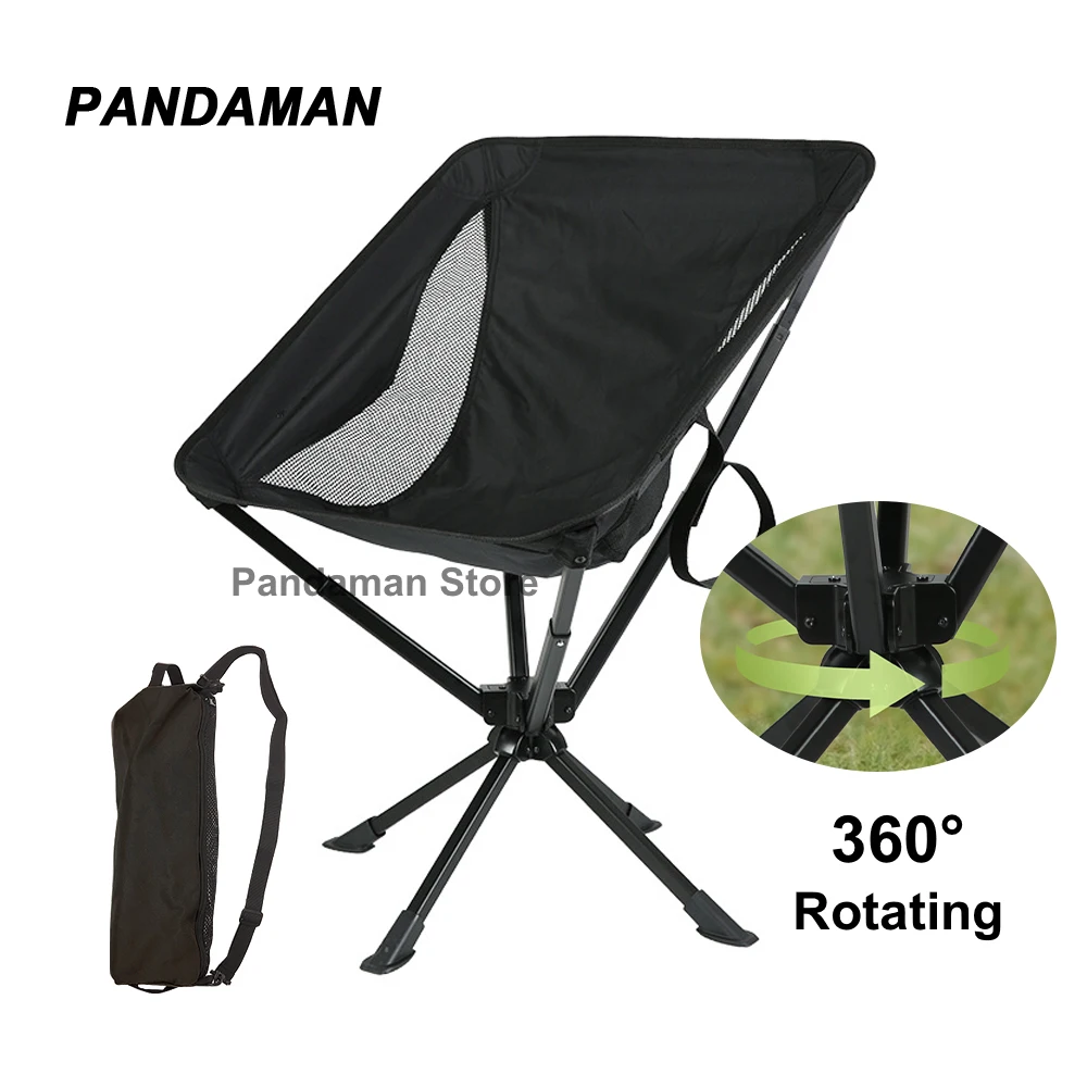 Silla Portátil Giratoria de 360 Grados, Silla Plegable Compacta para Camping, Apertura Rápida en 5 Segundos