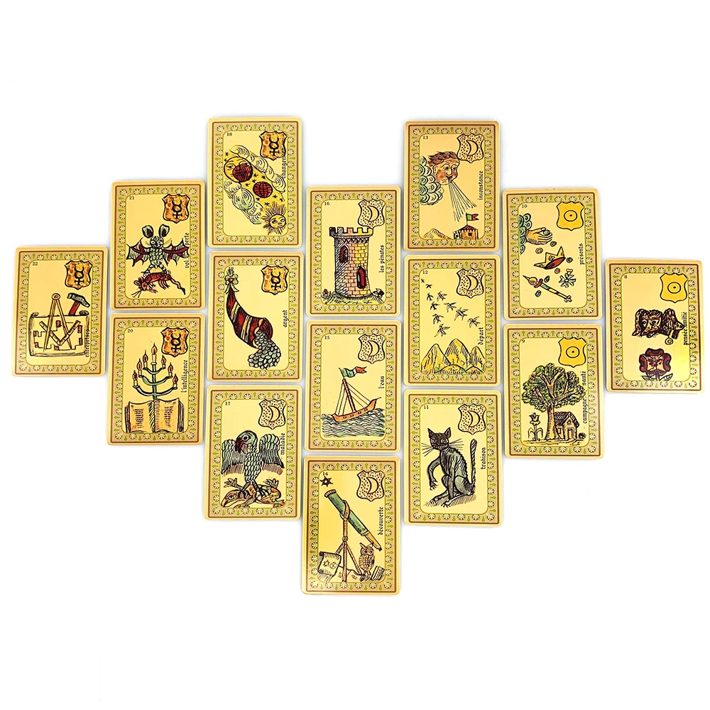 Cartas Oracle Belline Versión Francesa, Cartas de Adivinación, Juego de Mesa de Lectura Psíquica Misteriosa con Instrucciones en Papel
