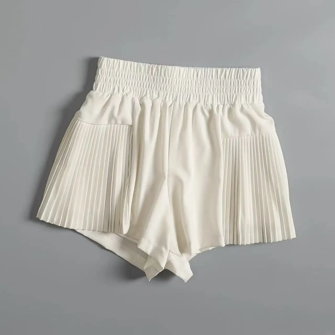 Pantalones cortos deportivos con bolsillos para mujer, pantalones cortos de secado rápido, pantalones de Yoga de dos piezas de imitación de cintura alta, pantalones cortos para correr y Fitness de verano