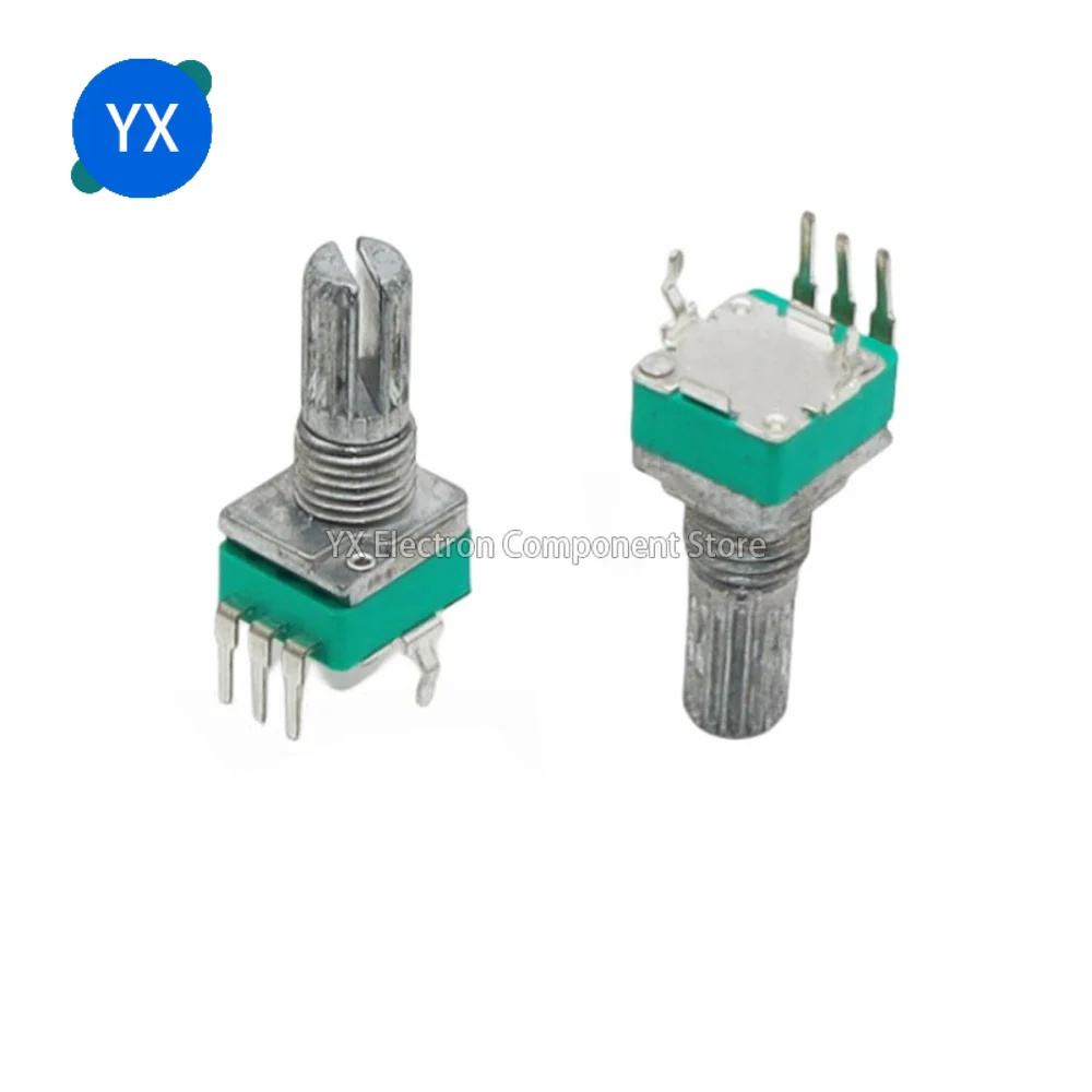 100 Uds RK097 potenciómetro lineal de precisión vástago de enlace único Vertical 15mm eje D B2K B10K B20K B50K B100K B500K B1M
