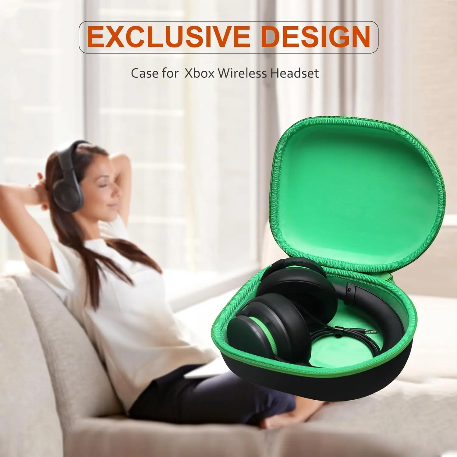 LTGEM funda rígida para auriculares Xbox, bolsa de almacenamiento de viaje