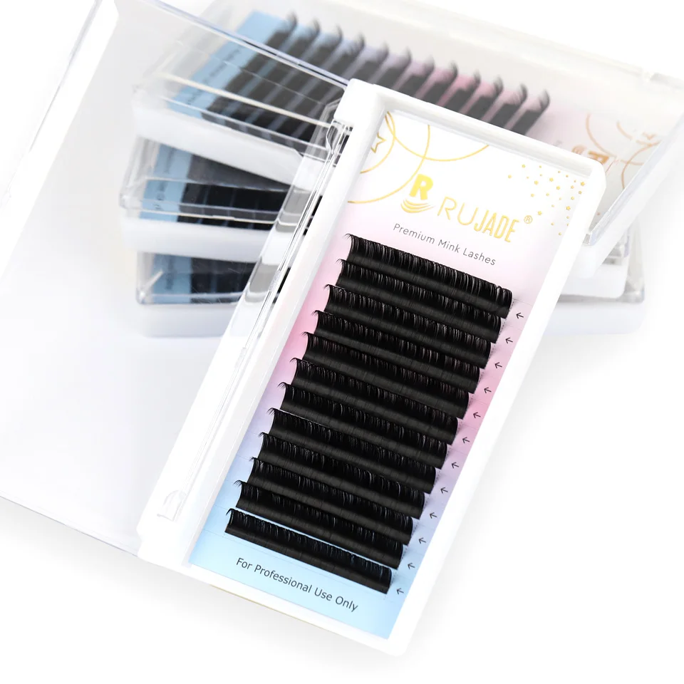 10 bandejas de Cachemira negra mate suave, suministros de extensión de pestañas de 8-20mm, pestañas individuales de visón sintético Premium, pestañas de seda clásicas Cilio