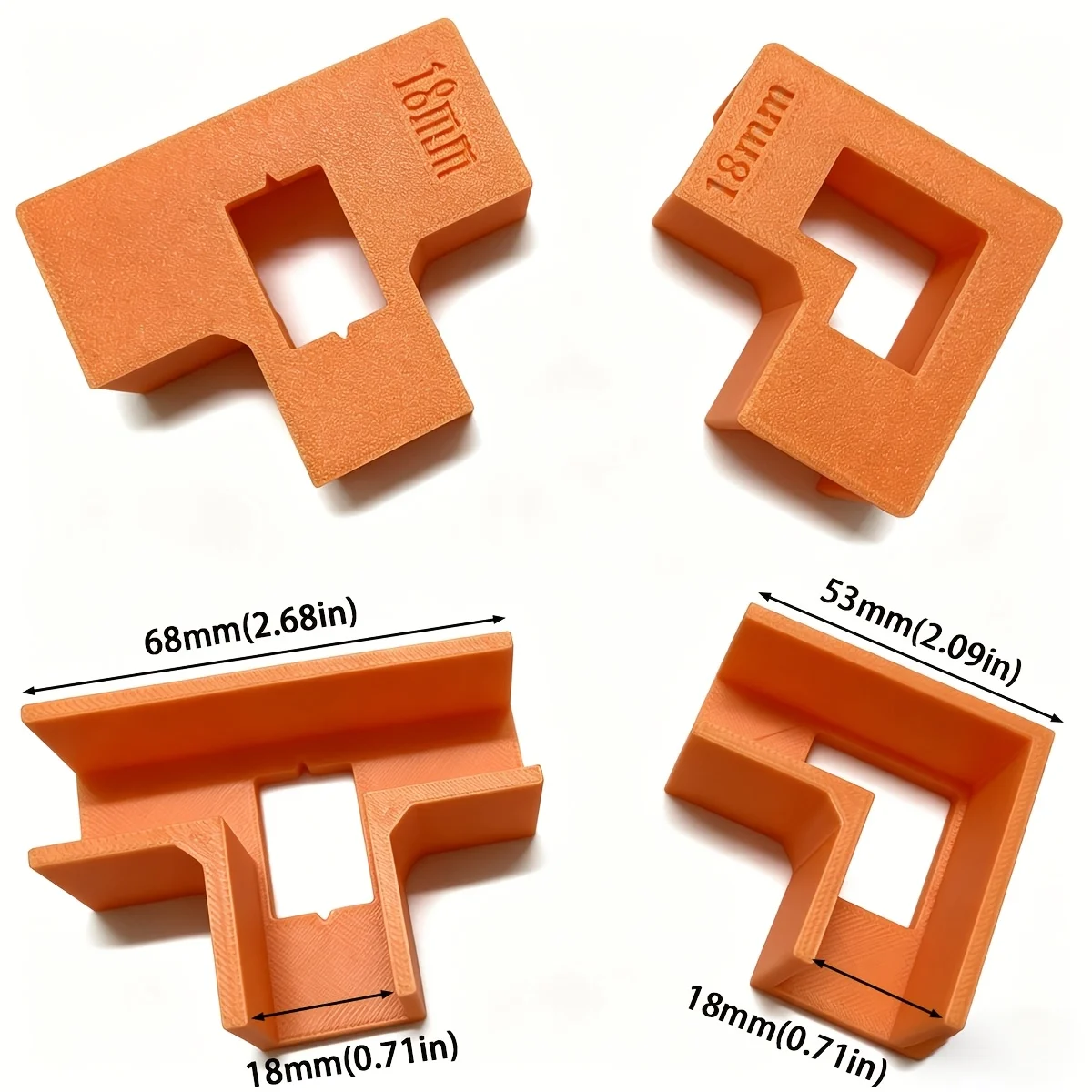 90 °   Soporte en T de ángulo recto para tablero laminado de 18 mm, soporte para estante de gabinete, posicionador de montaje para muebles de bricolaje y carpintería