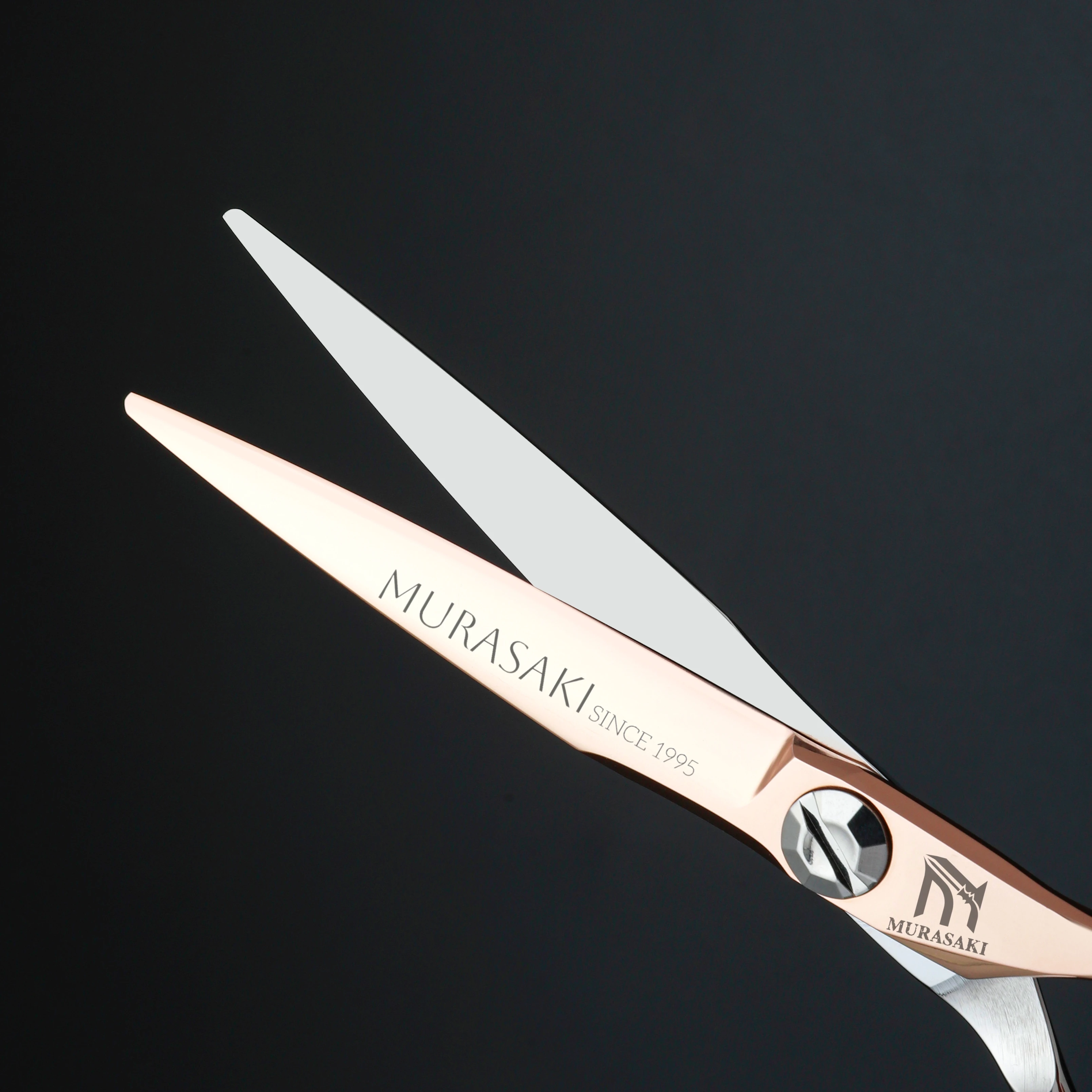 Tijeras de peluquería de acero cobalto VG10 de alta calidad, tijeras para cortar el cabello de 5.7-6.3-6.8 pulgadas, accesorio de barbería con revestimiento de oro rosa