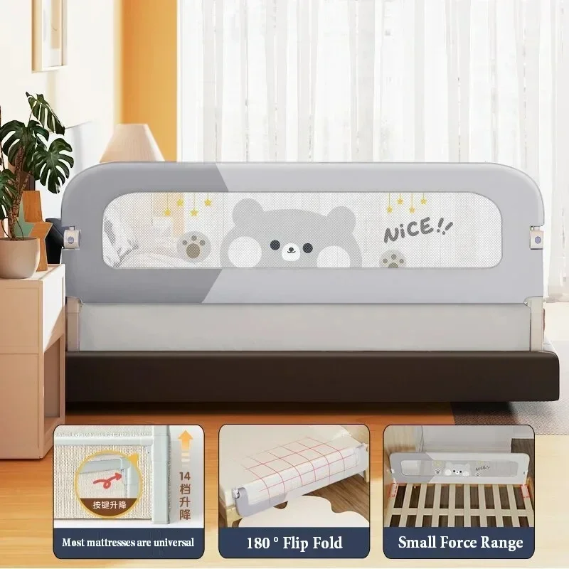 Barandilla plegable para cama de bebé, barandilla de seguridad para cama, protector de cama portátil para niños, barrera protectora, valla de seguridad anticaída