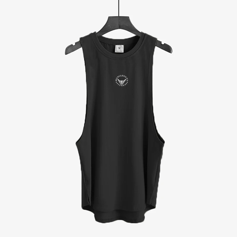 Camisetas sin mangas informales para culturismo para hombre, camisetas sin mangas para gimnasio, Fitness, entrenamiento muscular, camisetas holgadas transpirables de algodón para verano
