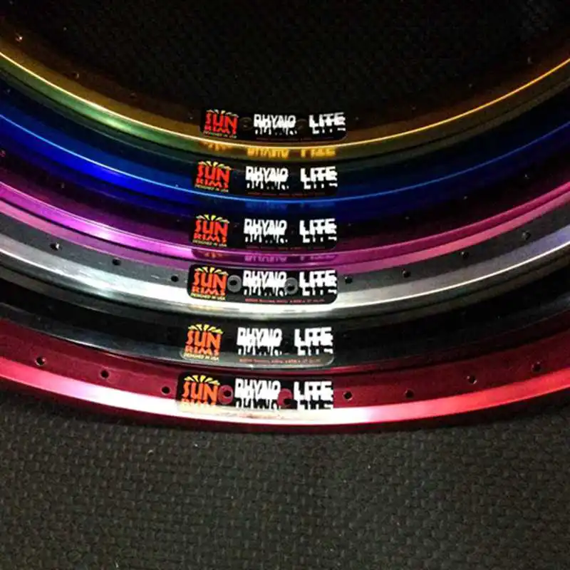 Ruedas de bicicleta Bmx de 20 pulgadas, llanta de bicicleta de doble capa de 36 agujeros para bicicleta de calle de engranaje fijo Bmx, llanta colorida
