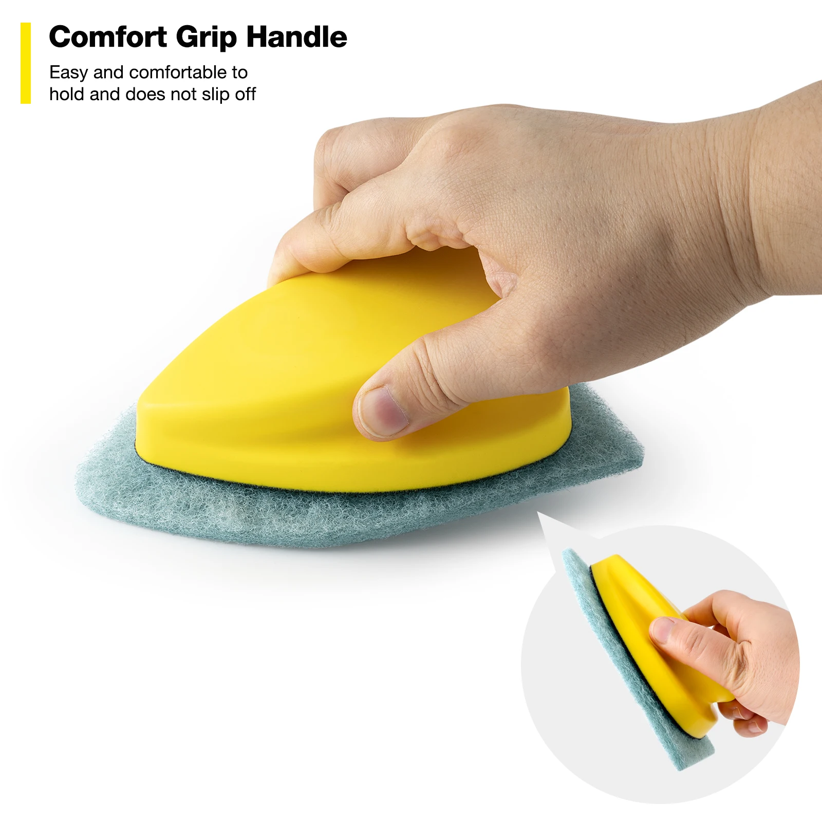 FOSHIO Esponja Limpiadora de Vidrios para Ventanas, Raspador de Limpieza para Lavado de Coches con Almohadilla de Fregado de Repuesto, Limpiador Doméstico para Detallado Automotriz