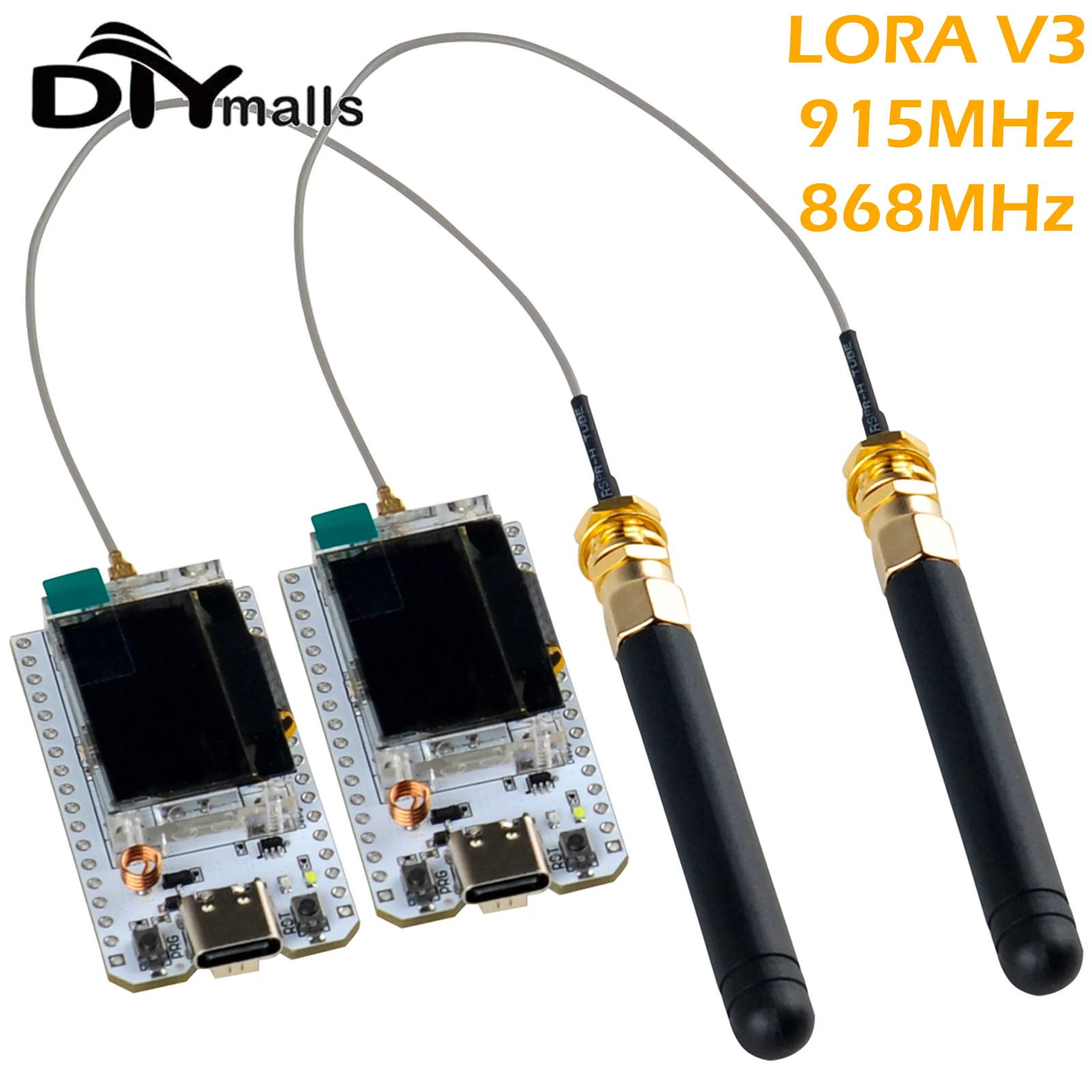 2 Conjuntos de Kits ESP32 Lora V3 con Pantalla OLED de 0.96 Pulgadas, Placa de Desarrollo 868MHz 915MHz LoRa32 SX1262 para Dispositivos Arduino Meshtastic