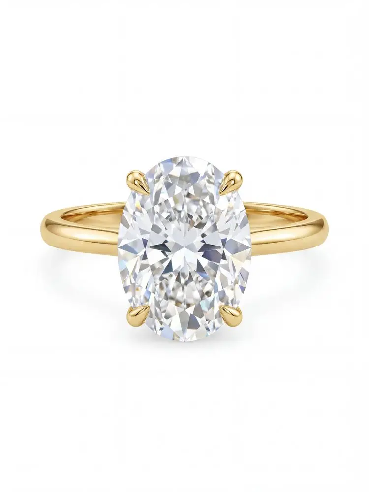 Anillo de Plata de Ley 925 con circonita de 1-8CT, precioso anillo de piedra ovalada brillante para mujer, compromiso, boda, joyería fina de lujo de alta calidad