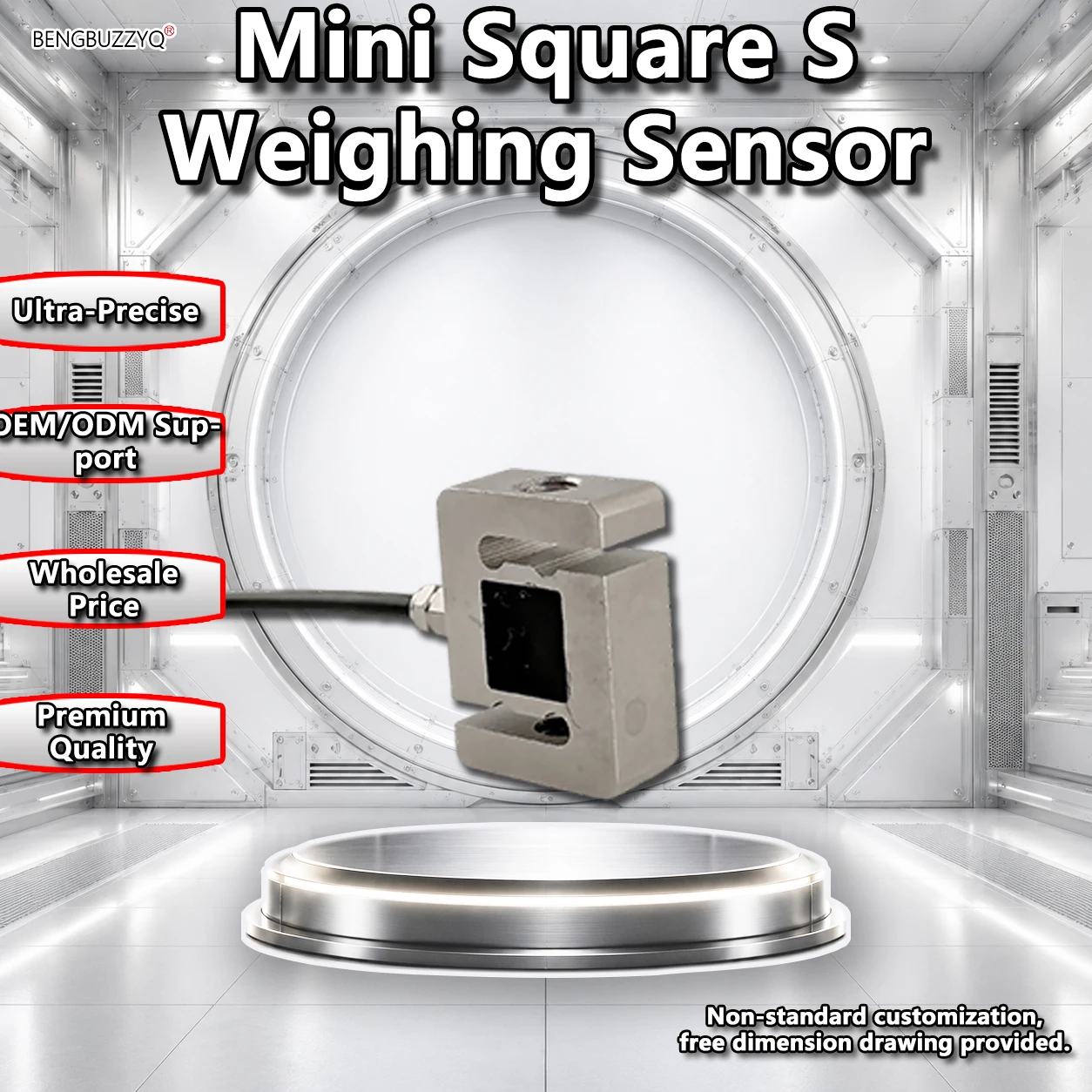 Sensor de Celda de Carga Tipo S en Miniatura de 30 kg, 100 kg, 200 kg, Transductor de Fuerza Bidireccional de Tensión y Compresión, Grado Profesional