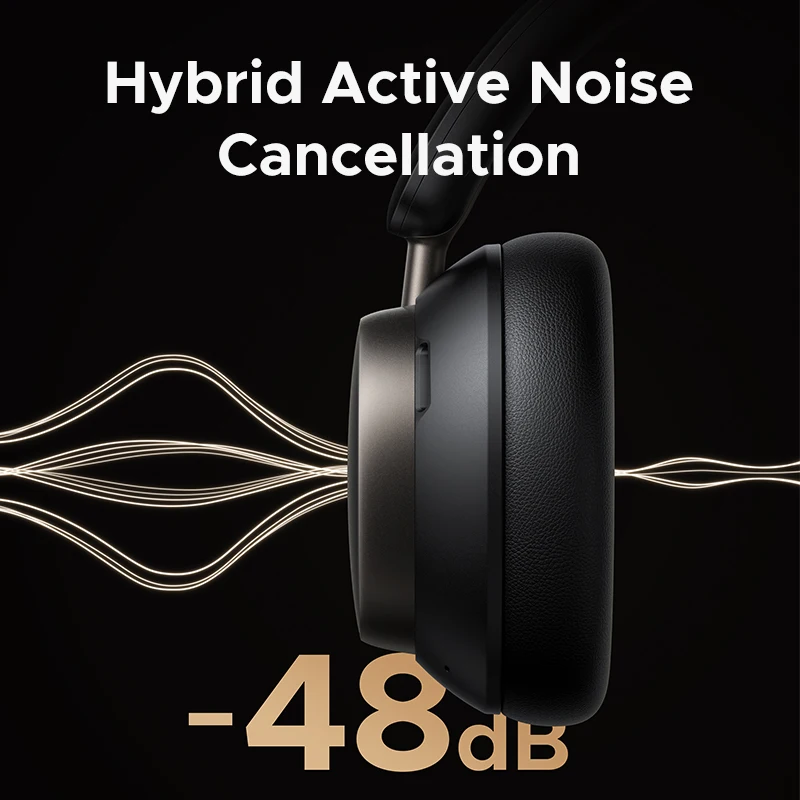 UGREEN Studio Pro auriculares híbridos con cancelación activa de ruido 48dB ANC APP sonido LDAC de alta resolución auriculares Bluetooth