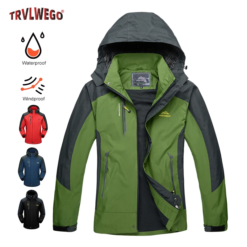 Chaqueta Impermeable Ligera para Hombre, Cortavientos 5000mm, Forrada, Informal, para Primavera, Otoño, Pesca, Senderismo, Actividades al Aire Libre