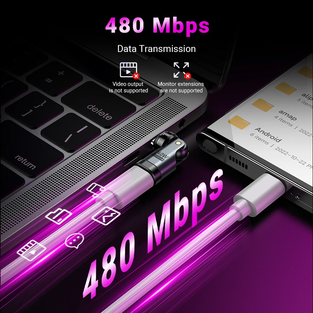 AUFU 3 uds 9Pin 240W adaptador magnético USB C a tipo C OTG convertidor de Cable de carga rápida para iPhone 16 15 MacBook Pro Xiaomi Laptop