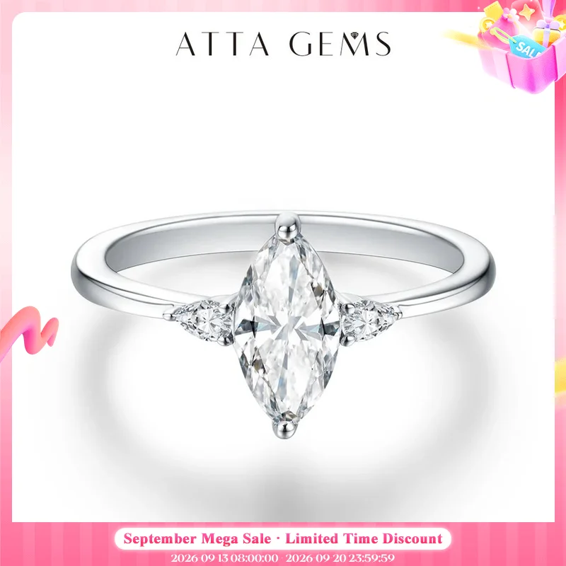 ATTAGEMS-Anillo de moissanita 2023 para hombre y mujer, Sortija de plata de ley 925 auténtica, joyería fina de aniversario, regalo de boda, 1 quilate