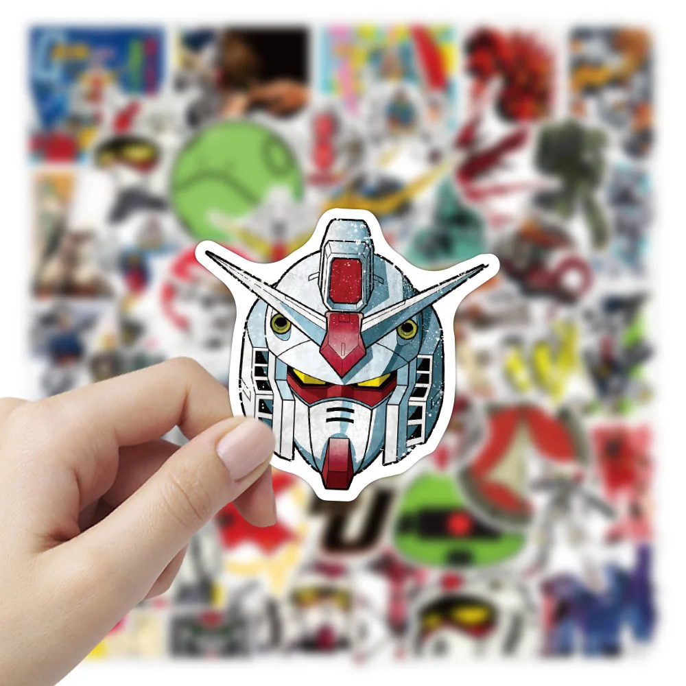 10/30/50CPS GUNDAM pegatinas de dibujos animados de Anime para niños DIY juguete Graffiti papelería funda de teléfono pegatina genial regalo de fiesta de cumpleaños para niños