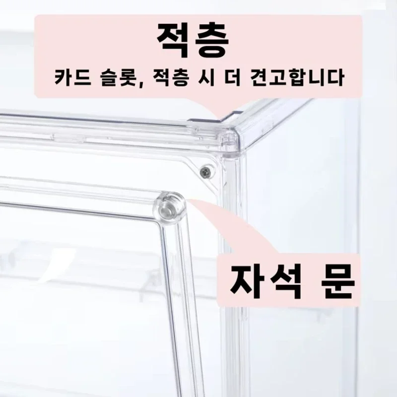 Caja de almacenamiento transparente de acrílico para figuras, caja de exhibición plegable para figuras, muñecas, caja organizadora de figuras de acción, 1/2/3/4 Uds.