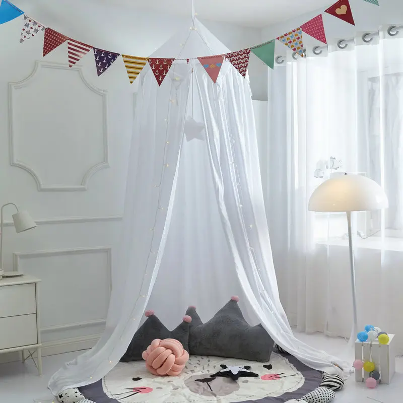 Mosquitera con cúpula colgada para bebés y niños, tienda de campaña para cuna, ropa de cama para niñas y niños, decoración para sala de estar, dosel de esquina, mosquitera para bebé