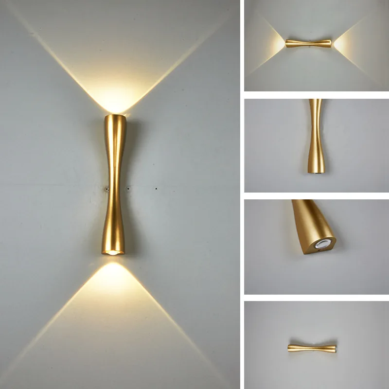 Lámpara de pared Led, luz de pared Interior IP65, iluminación exterior impermeable para el hogar, A85-265V, accesorio de iluminación para cabecera de dormitorio, 6W, 12W
