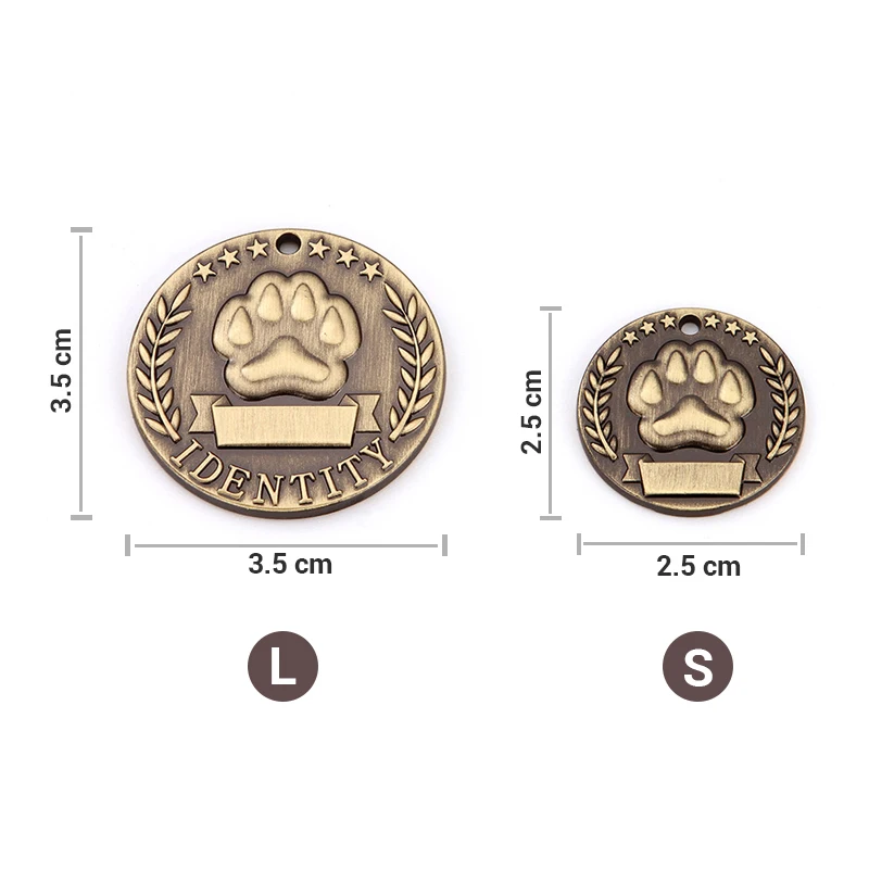 Etiquetas de identificación personalizadas para perros, placas de identificación para perros con grabado gratuito, collar personalizado para perros, etiqueta con nombre para gatos y perros, placa de identificación antipérdida para mascotas.