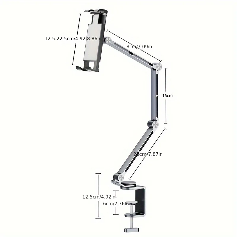 Soporte Giratorio de Aleación de Aluminio, Brazo Mecánico, Cantilever Universal, Soporte Universal de Metal para Computadora de Escritorio, iPad