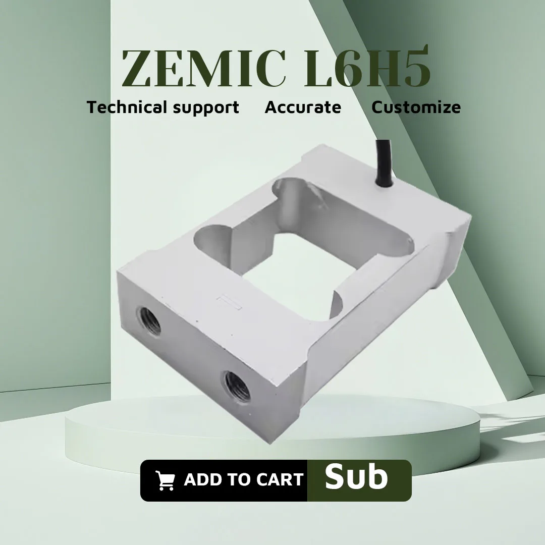 ZEMIC L6H5 Sensor de pesaje L6H5-C3 celdas de carga voladizo Sensor de fuerza de pesaje compresión Robot Industrial probador de automatización