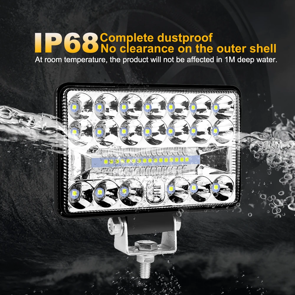 Barra de luz LED de 4 '', 5'', 6'', 7 pulgadas, punto todoterreno, luz de trabajo LED para camión, coche, barco, Tractor, 4x4, faros Atv, 12V, 24V