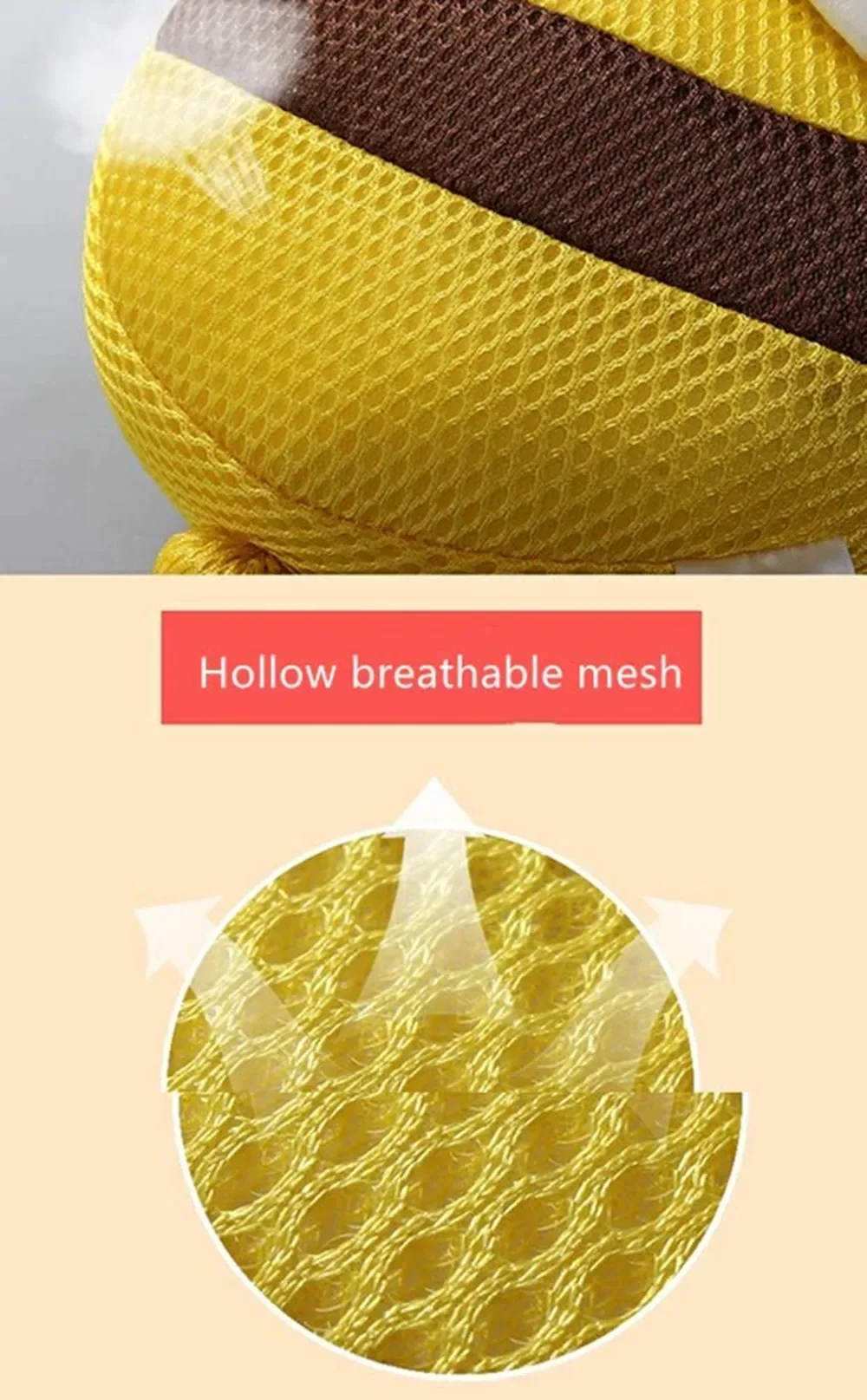 Cojín Protector de cabeza para bebé, mochila de protección contra el desgaste, espalda de seguridad ajustable para caminantes