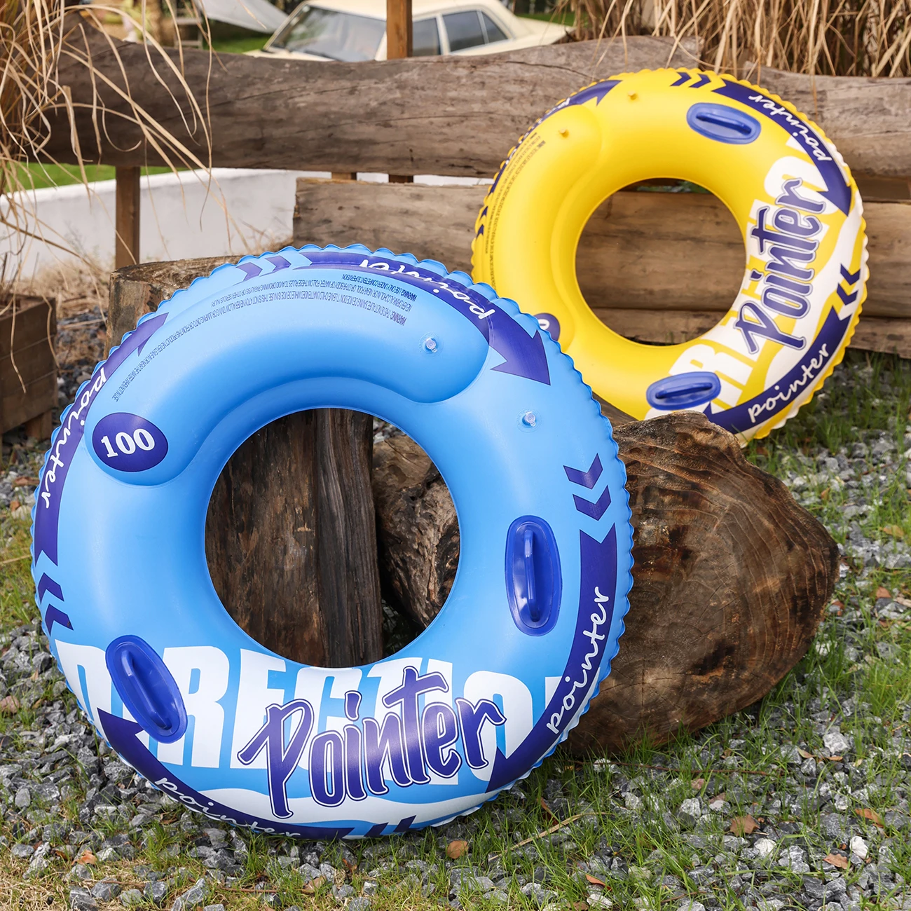 Anillo de natación inflable de doble globo, flotadores de piscina de juguetes de playa para adultos, tubo interior de natación para piscina